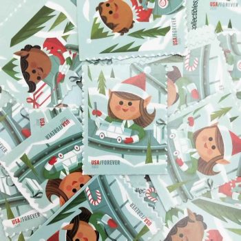 2022 Holiday Elves Forever Stamps 100 pcs
